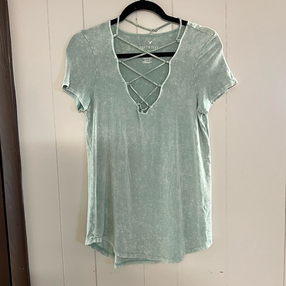 Medium acid washed Soft and Sexy top from American Eagle
